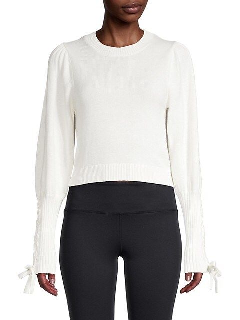 Cropped Tie-Sleeve Sweater | Saks Fifth Avenue OFF 5TH