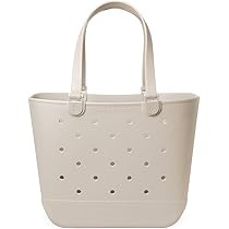 Simple Modern Extra-Large Beach Bag | Waterproof Getaway Rubber Tote with Zipper Pocket for Travel, Pool, Boat, Groceries, Sports | Almond Birch | Amazon (US)