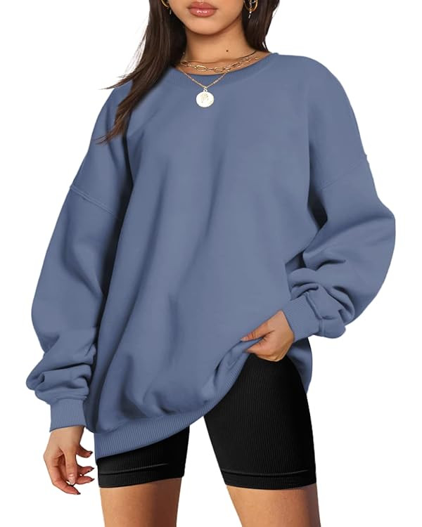 EFAN Womens Oversized Sweatshirts Hoodies Fleece Crew Neck Pullover Sweaters Casual Comfy Fall Fa... | Amazon (US)
