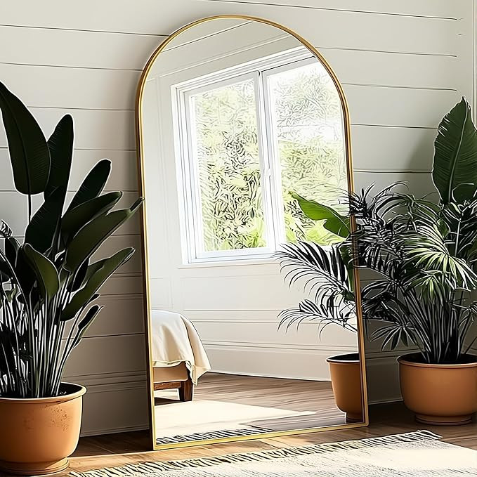 Arched Floor Mirror - Full Length 76"x34", Oversized Wall Mirror for Bedroom & Living Room, Large... | Amazon (US)