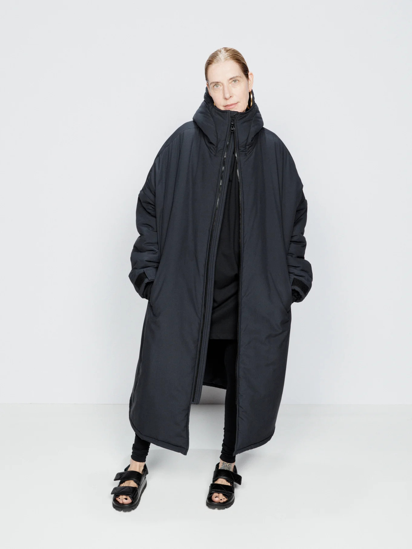 Long padded silk coat | Raey | Matches (UK)
