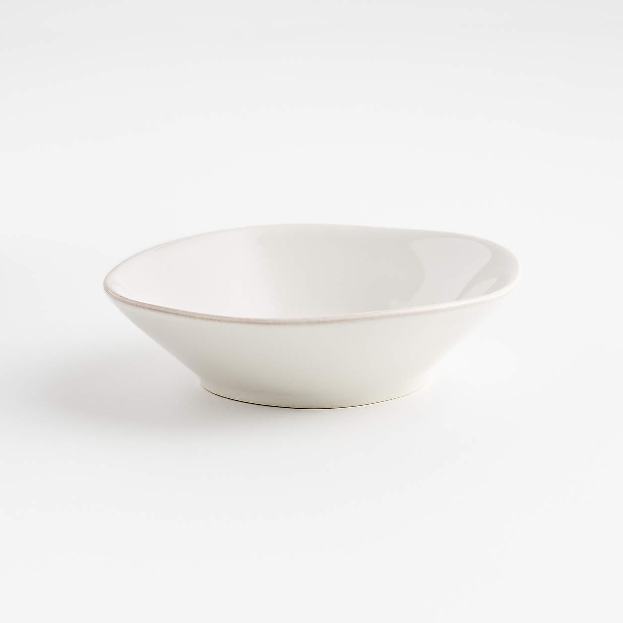 Marin White Dip Snack Bowl | Crate & Barrel | Crate & Barrel
