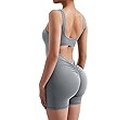 RXRXCOCO Women Backless V Back Jumpsuits Shorts Scrunch Butt Tummy Control Workout Yoga Romper | Amazon (US)