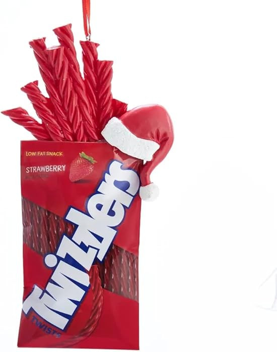 Kurt S. Adler Hershey's Twizzlers with Santa Hat Ornaments, one Size, Red,Christmas | Amazon (US)