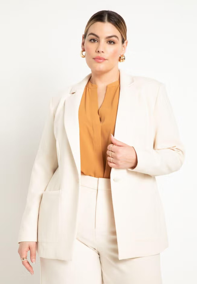 The 365 Suit Patch Pocket Blazer | Eloquii