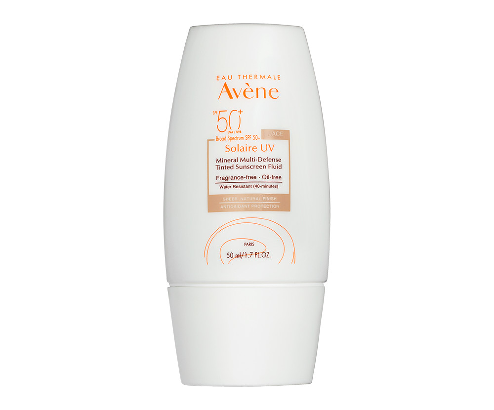 Solaire UV Mineral Multi-Defense Tinted Fluid Sunscreen SPF 50+ | Avène USA