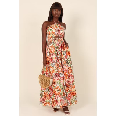 Petal and Pup Madeira Dress - Orange Floral S | Target