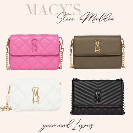 Steve Madden Handbags and purses at Macy’s. Shoulder bags, quilted bags, clutches, crossbody bag, multi pouch cross body bag, travel, YoumeandLupus 

#LTKstyletip #LTKSeasonal #LTKitbag