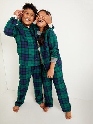 Patterned Gender-Neutral Flannel Pajama Set for Kids | Old Navy (US)