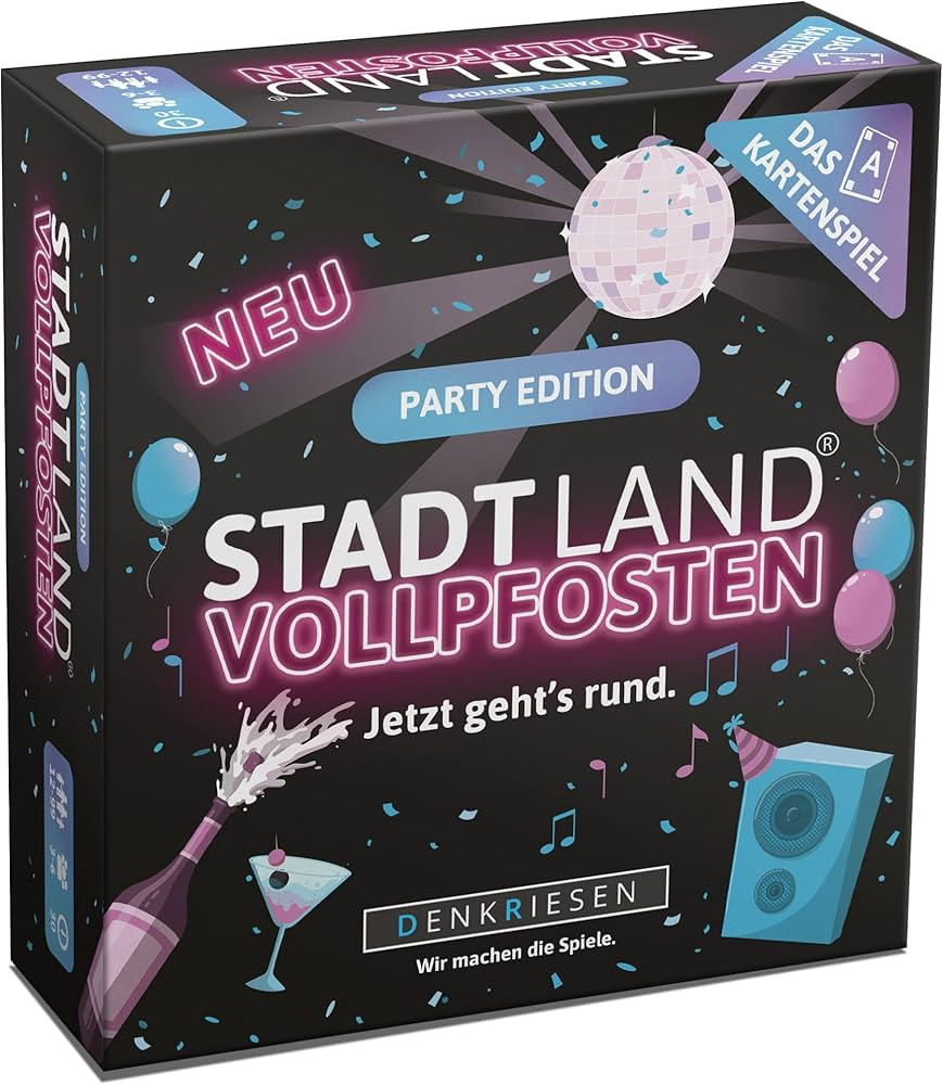 DENKRIESEN - Stadt Land VOLLPFOSTEN® – Das Kartenspiel – Party Edition Jetzt geht's rund. | ... | Amazon (DE)