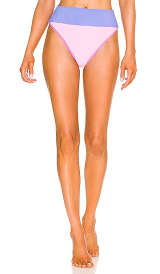Emmy Bikini Bottom in Pink & Periwinkle Colorblock | Revolve Clothing (Global)