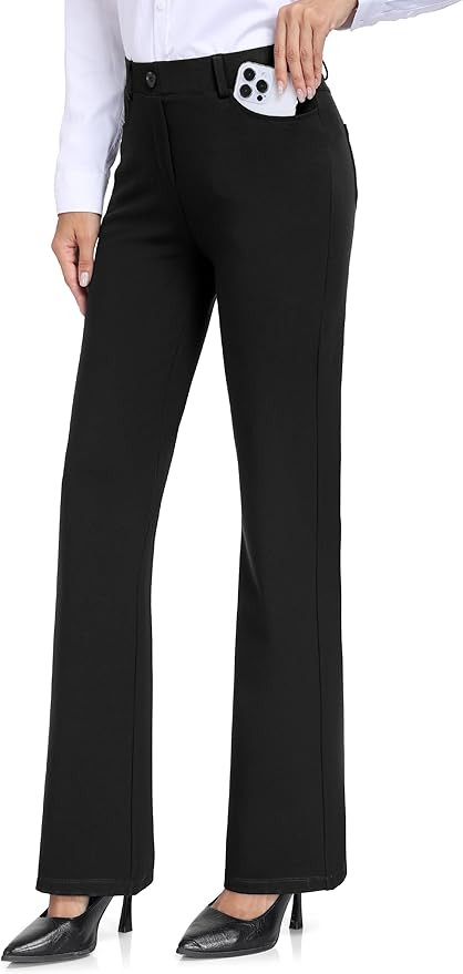 Tall Women's 34/36/38 Inseam Bootcut Dress Pants Office Work Yoga Slacks Stretch Business Casual ... | Amazon (US)