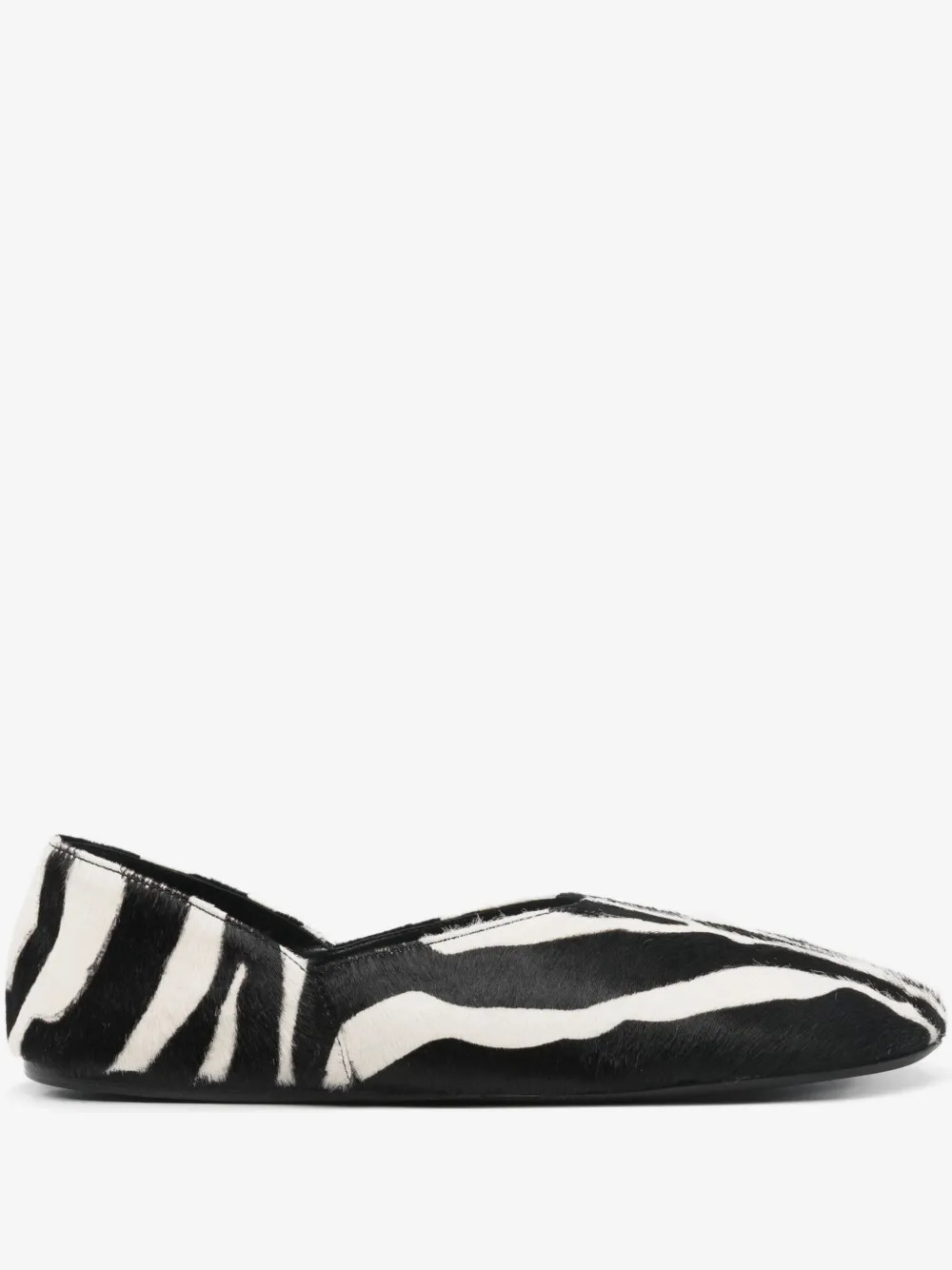 KHAITE Jane animal-print ballet flats - Black | Farfetch Global