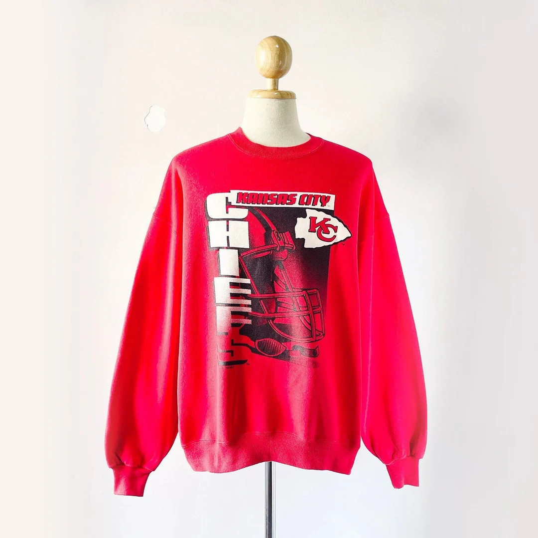 90s Kansas City Chiefs NFL Football Sweatshirt size XL - Etsy | Etsy (US)