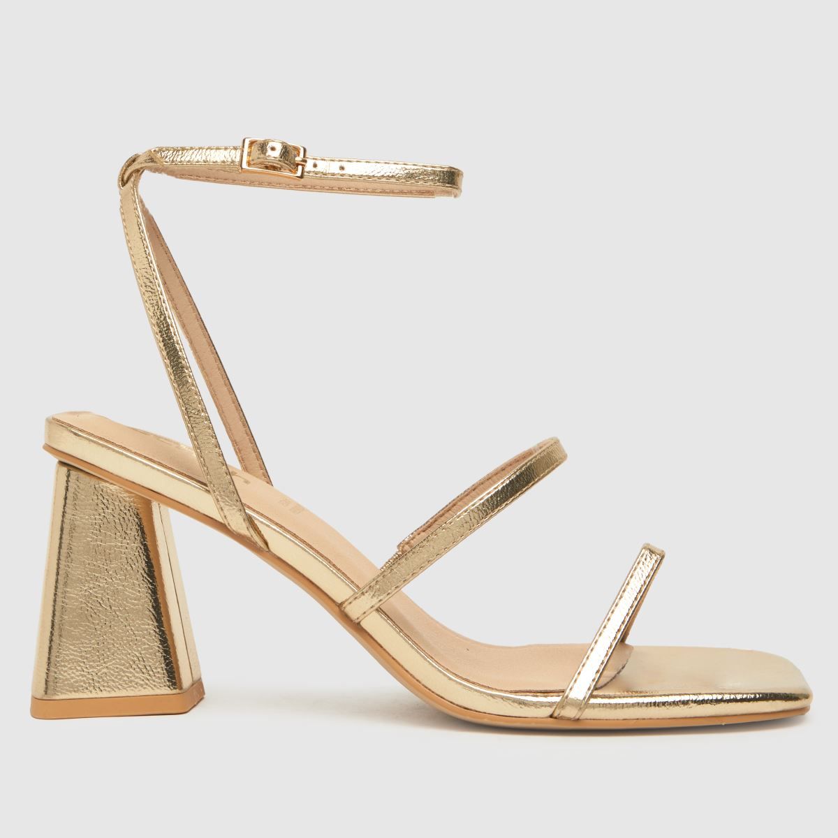 schuh samantha block high heels in gold | Schuh