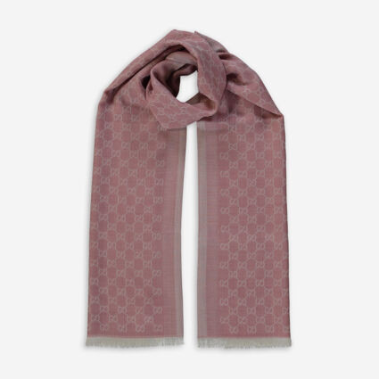 Pink Wool & Silk Blend Scarf 195x70cm | TK Maxx
