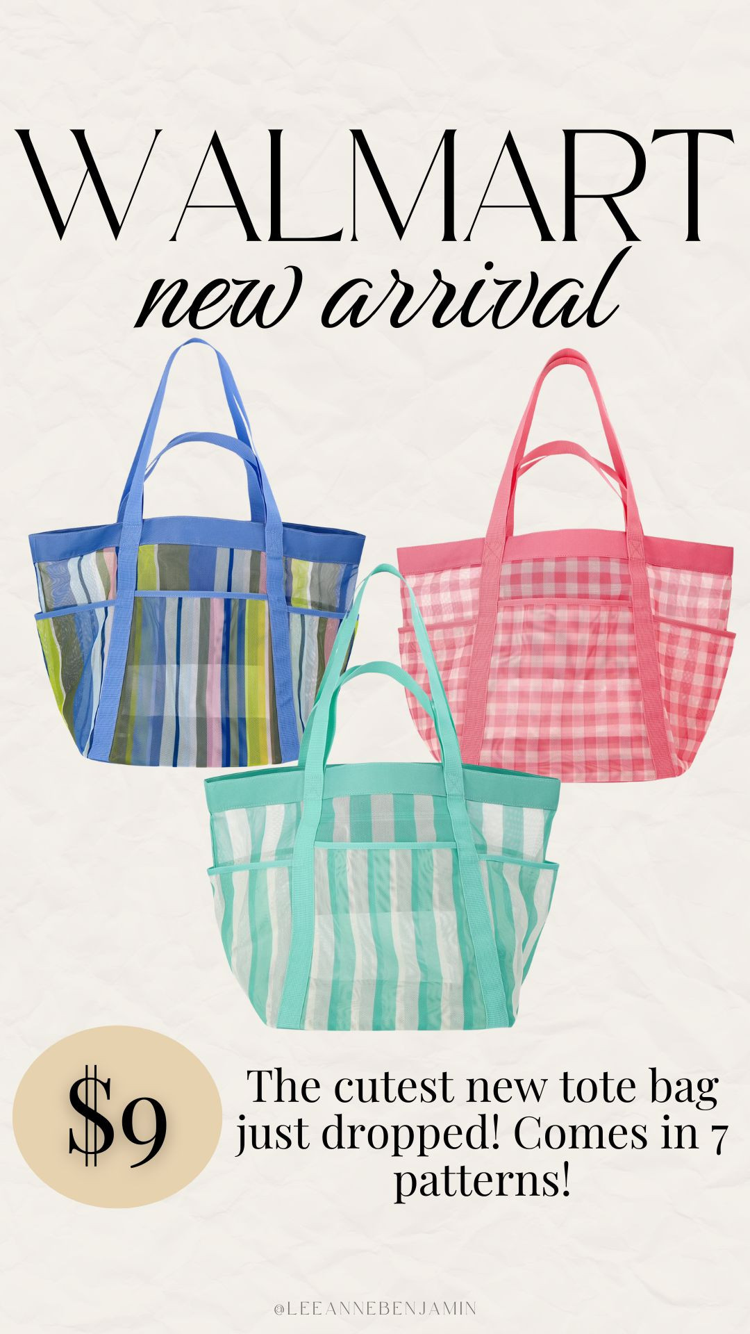 New tote bag arrival at Walmart- these are only $9!! 

 #LTKSeasonal #LTKFindsUnder50 #LTKTravel
