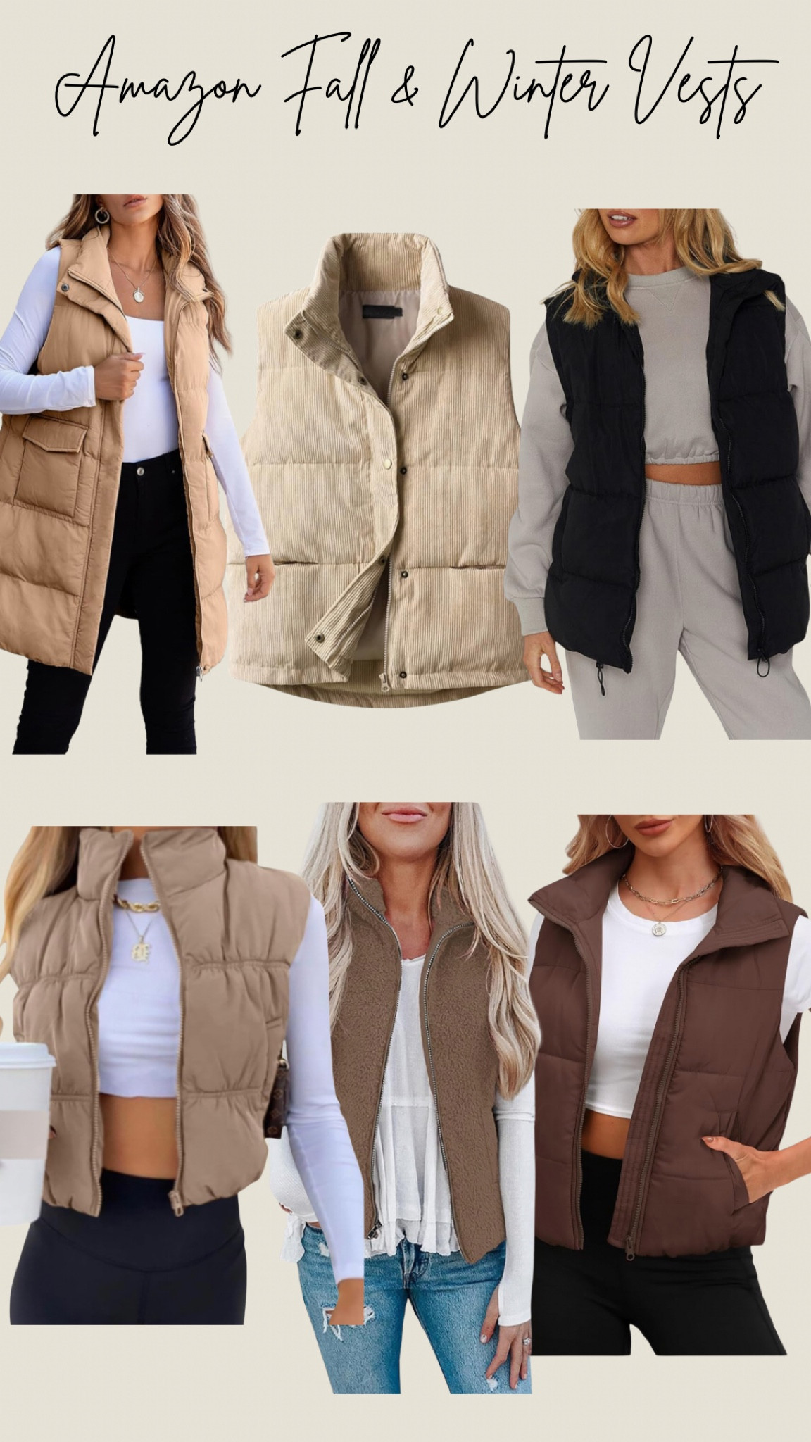 Fall and winter amazon vests! Puffer vests. Fall vests. Fall fashion. Puffer vests under $40. Amazon fall fashion. Vests. Winter vests  

#LTKStyleTip #LTKFindsUnder50 #LTKSeasonal