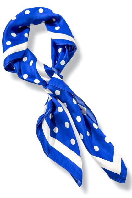 Where To Go Blue Polka Dot Scarf | The Willow Tree
