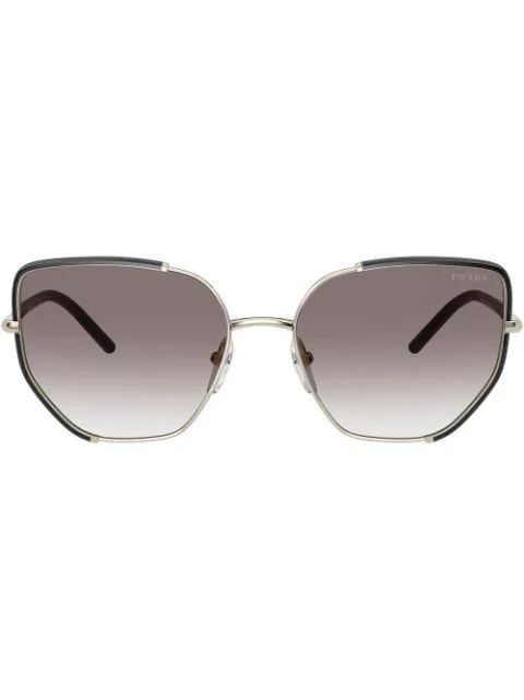 Prada Eyewear oversize-frame Gradient Sunglasses - Farfetch | Farfetch Global