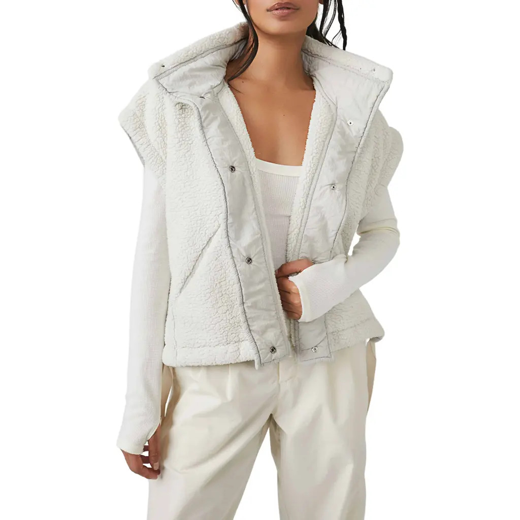 Free People FP Movement Scout It Out Fleece Vest in Birch Tree at Nordstrom, Size X-Large | Nordstrom