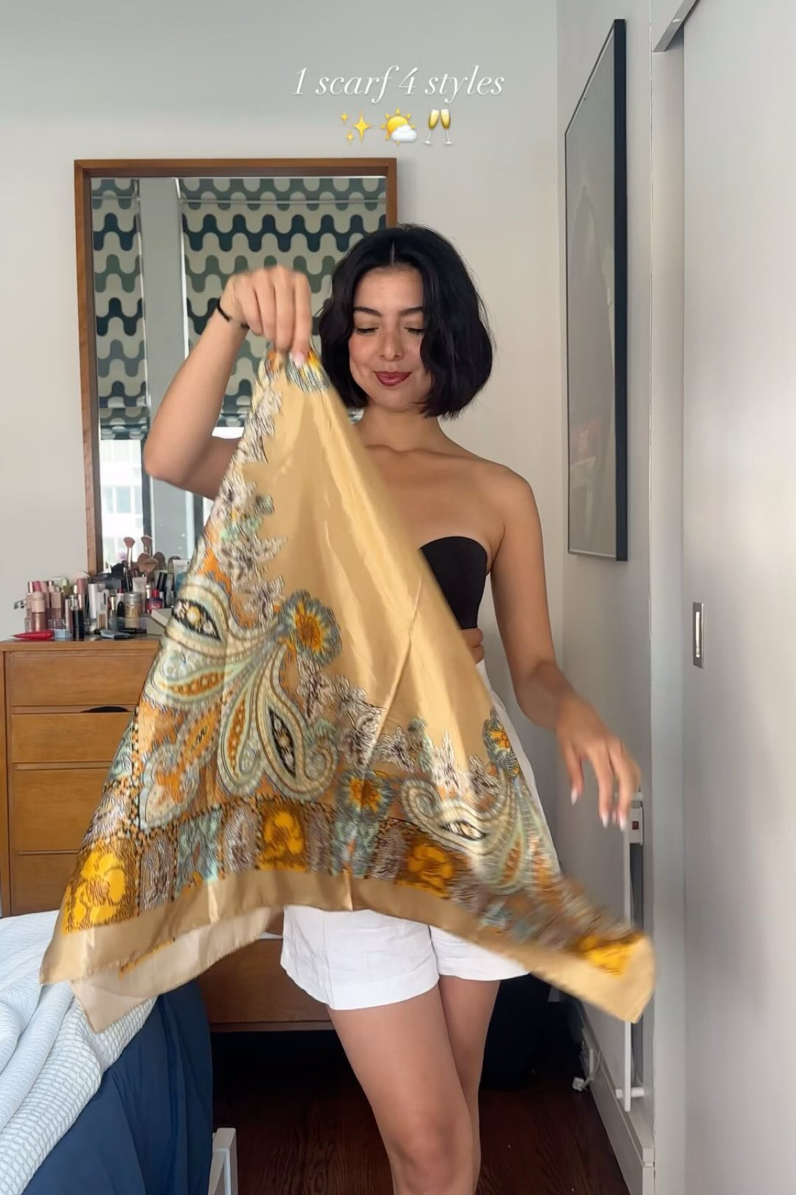 Una bufanda, 4 estilos ✨.
-
Cual es tu favorita? 
#stylist #fashion #fashiontutorial #summeroutfit 
Ideas de cómo utilizar una bufanda • tutoriales • moda