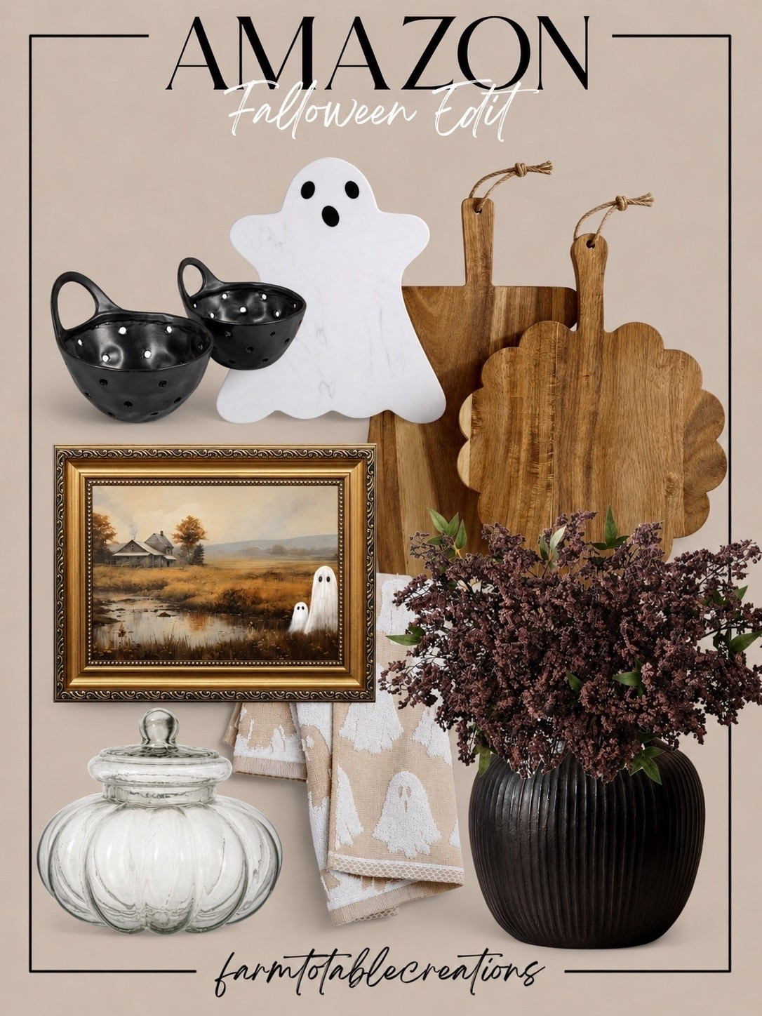 Amazon Falloween Edit

Follow @farmtotablecreations on Instagram for more home finds and styling inspiration.

Elevate your home for the season with cozy Falloween finds that blend warm wood tones, charming ghost accents, rich florals, and timeless textures. These Amazon favorites make it easy to create a home that feels inviting from late summer through Halloween—without sacrificing your everyday style.

#LTKHome #AmazonHome #HalloweenDecor #FallHomeDecor #HomeStyling

#LTKHome #LTKSeasonal #LTKSaleAlert