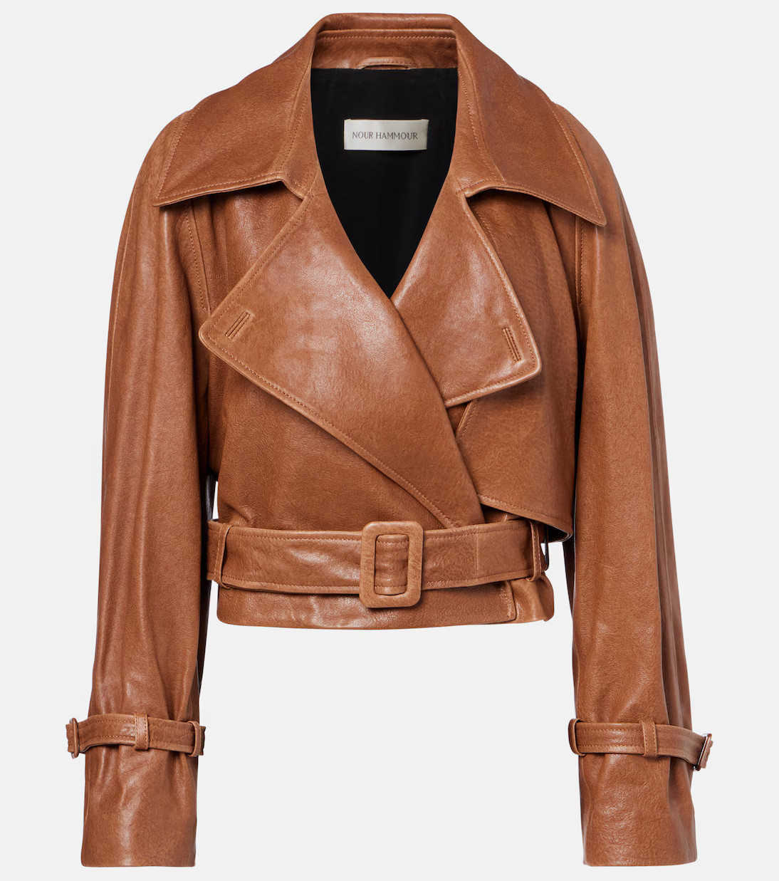 Hatti cropped leather biker jacket | Mytheresa (US/CA)