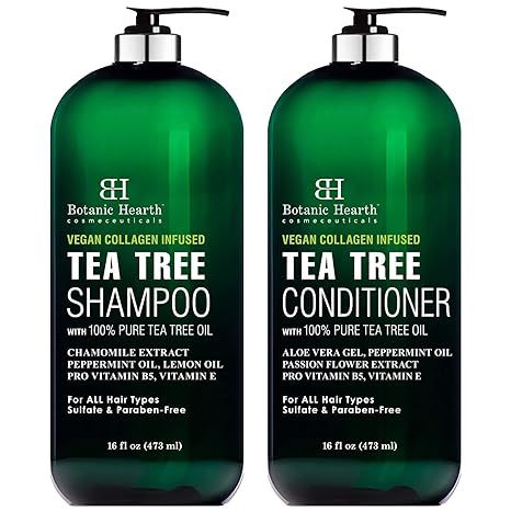 Botanic Hearth Tea Tree Shampoo and Conditioner Set with Vegan Collagen & 100% Pure Tea Tree Oil,... | Amazon (US)
