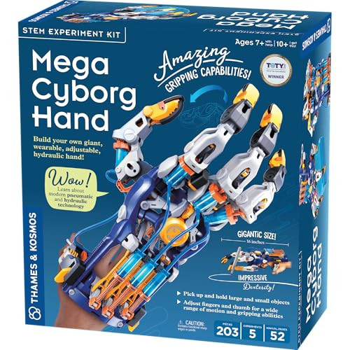 Thames & Kosmos Mega Cyborg Hand STEM Experiment Kit | Build Your Own GIANT Hydraulic Amazing Gripping Capabilities Adjustable for Different Sizes Learn Pneumatic Systems | Amazon (US)