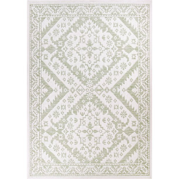 My Texas House Western Tide Reversible Indoor/ Outdoor Area Rug, Natural Verde, 5' x 7' | Walmart (US)