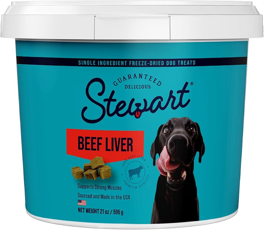 Stewart Freeze Dried Dog Treats, Beef Liver, Salmon, Chicken Liver & Chicken Breast, 4 oz, 12 oz,... | Amazon (US)