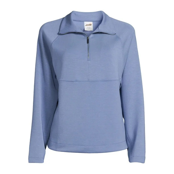 Avia Women's Athleisure Quarter Zip Polo Pullover - Walmart.com | Walmart (US)