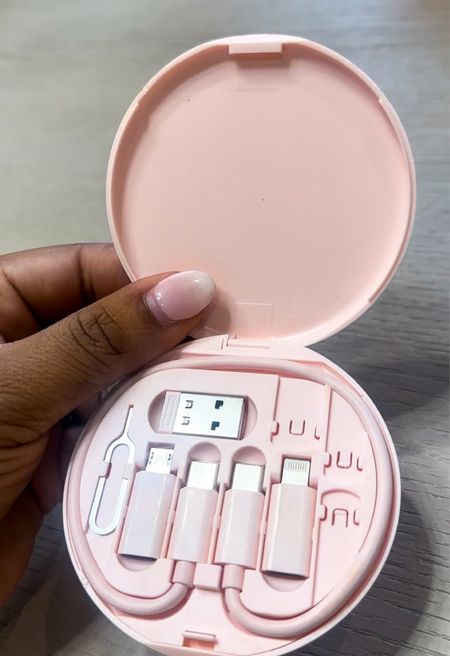 Polly pocket cable is a game changer. Looks like a compact. Chargers your phone and can be a stand for your phone 

#LTKsalealert #LTKfindsunder50