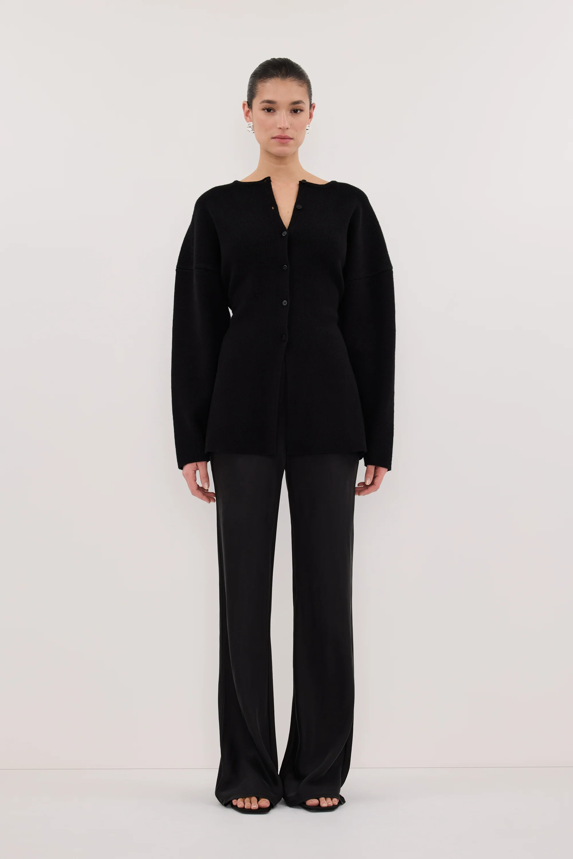 MARTHA BLACK CINCHED CARDIGAN | DISSH