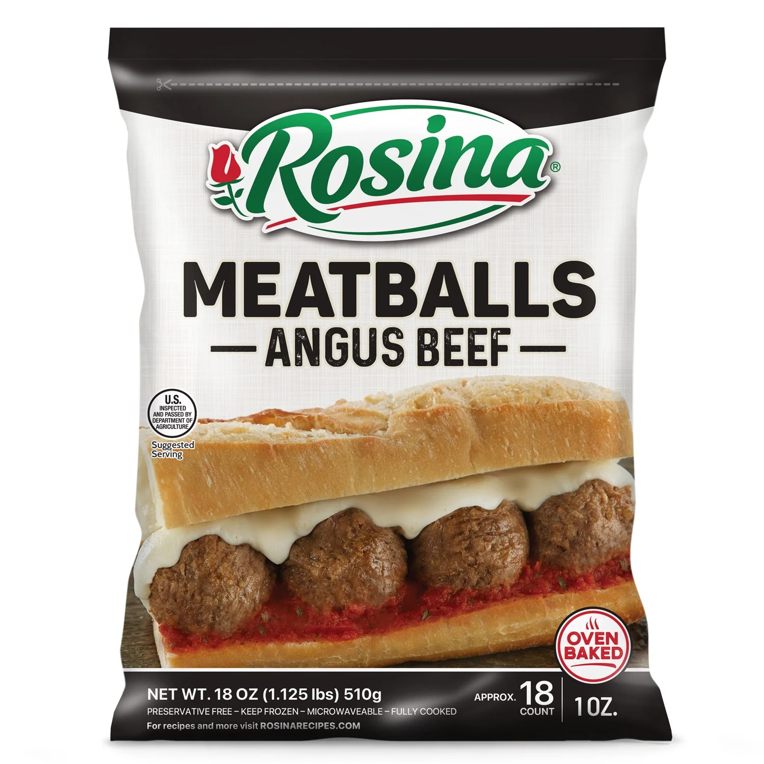 Rosina Angus Beef Meatballs, 18 oz Bag (Frozen) | Walmart (US)