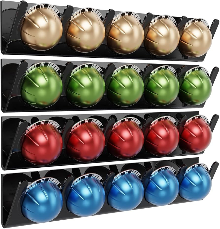 LifeMoreasy Magnetic Coffee Pods Holder for Nespresso Vertuo & Dolce Gusto, Self-Adhesive Wall Mo... | Amazon (US)