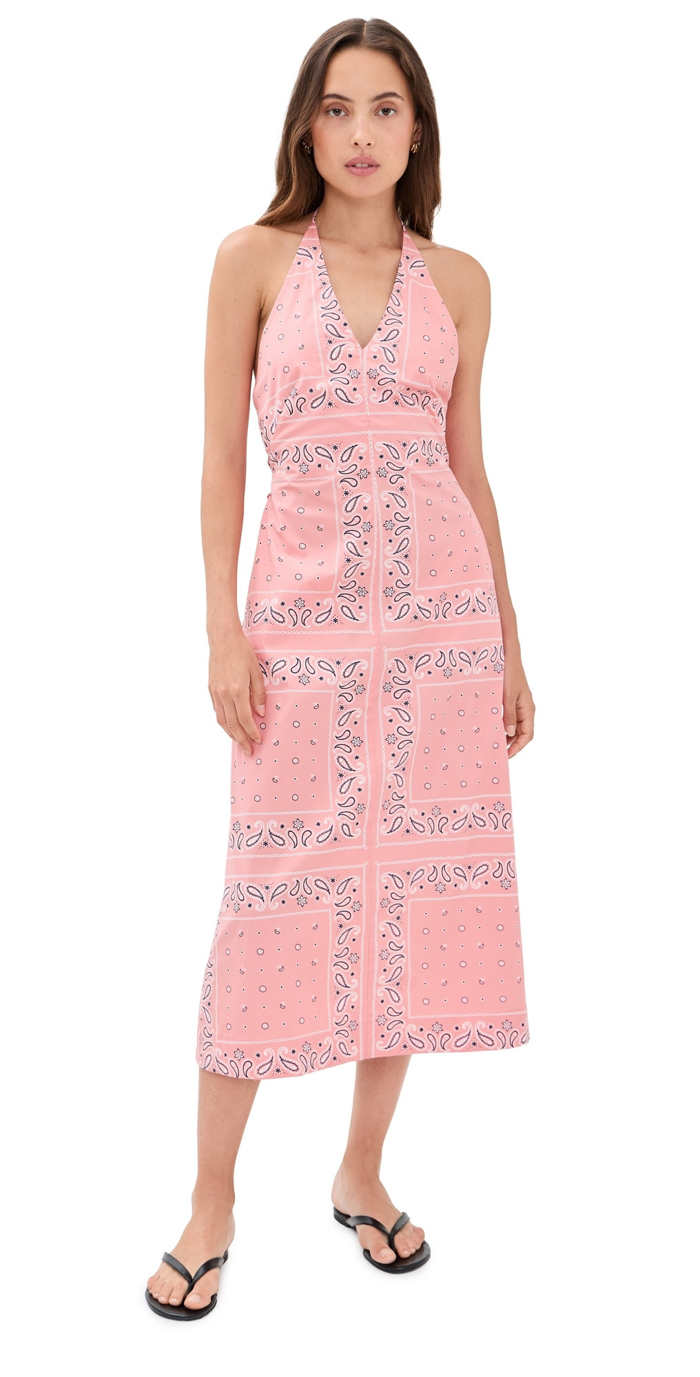 Madewell Madewell x Shopbop Lina Dress Tiled Bandana Coral Bloom L | Shopbop