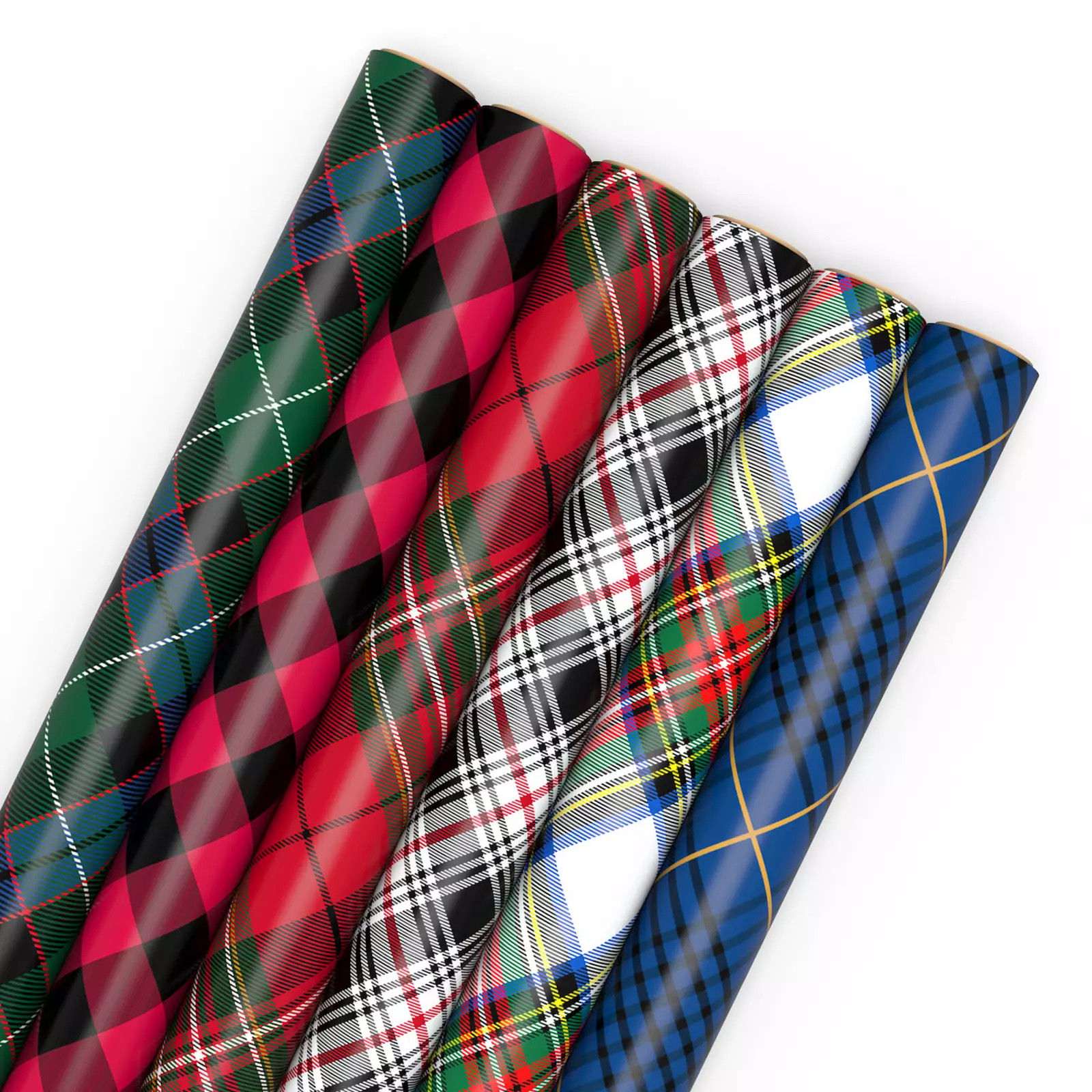 Hallmark Christmas Wrapping Paper Assortment - Plaid with Cutlines - 6 Rolls - 180 sq. ft., Plaid Team | Kohl's