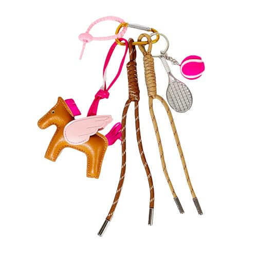 QTMY Cute Horse Tassel Keychain Bag Charms for Handbag Purse Backpack Accessories for Bogg Bag,659 | Amazon (US)