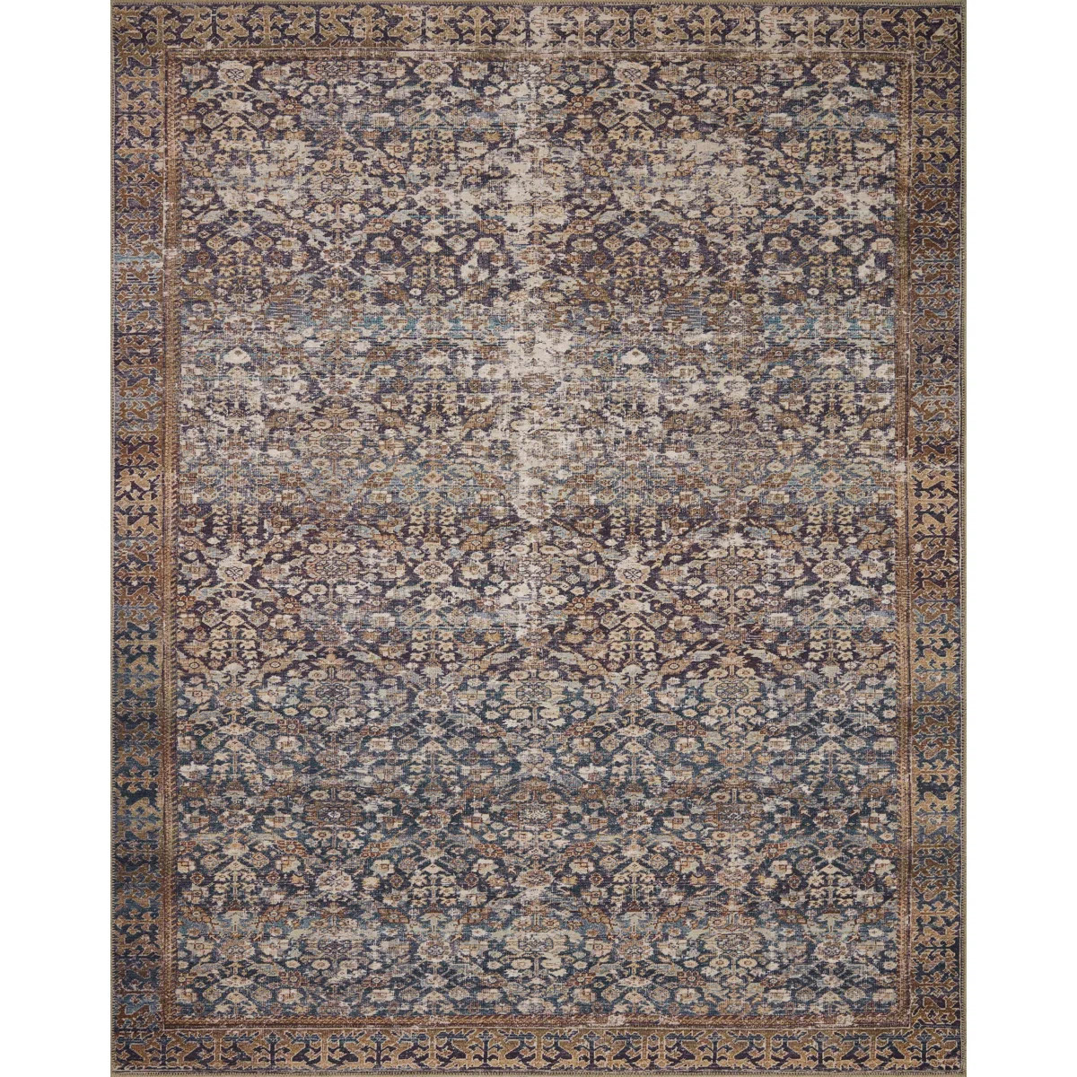 Amber Lewis x Loloi Georgie Denim / Spice Area Rug | Wayfair North America