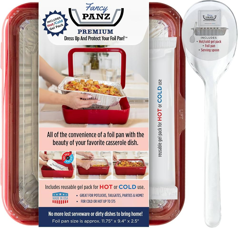 Fancy Panz Premium Dress Up & Protect Your Foil Pan, Made in USA. Hot/Cold Gel Pack, One Half Siz... | Amazon (US)
