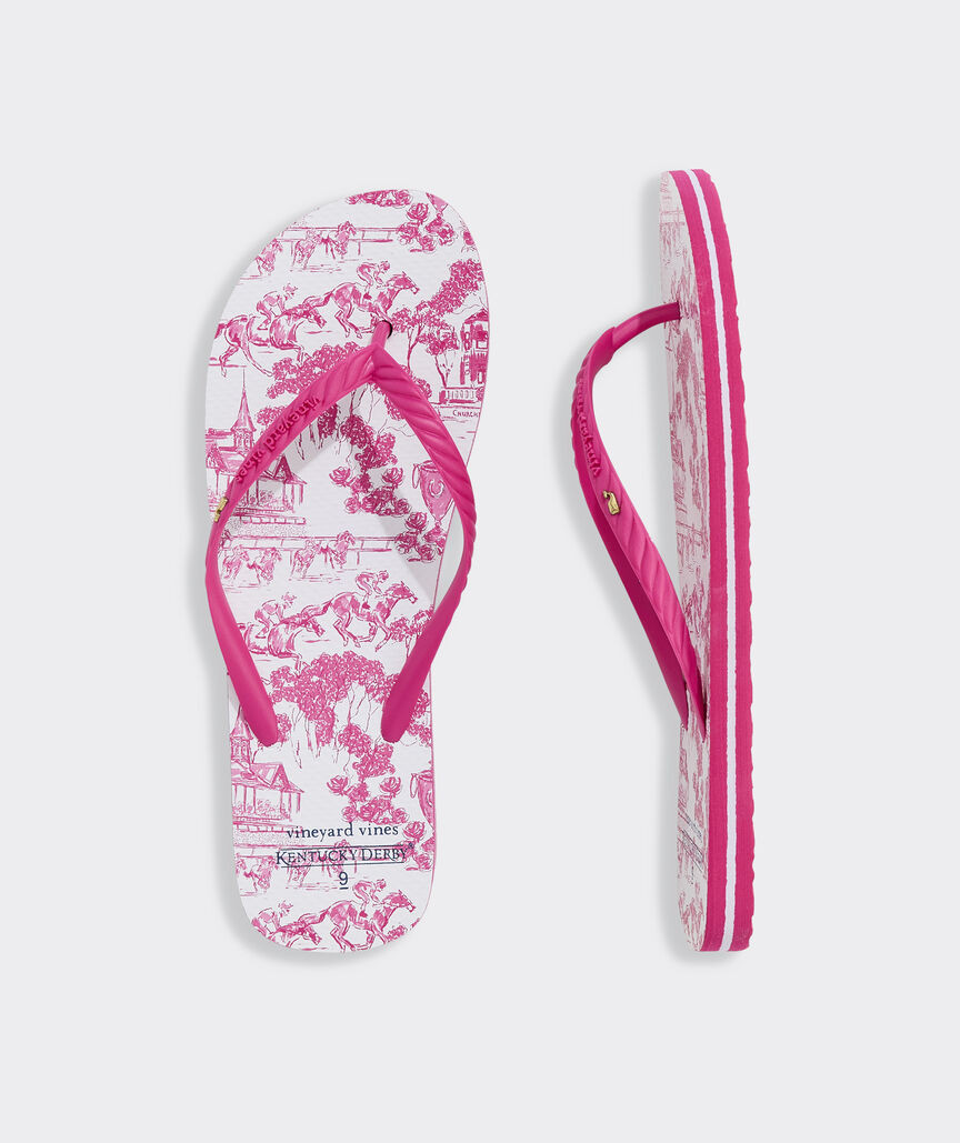 Kentucky Derby Women's Printed Flip Flops | vineyard vines