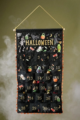 Rifle Paper Co. Halloween Parade Embroidered Hanging Countdown Calendar | Anthropologie (US)