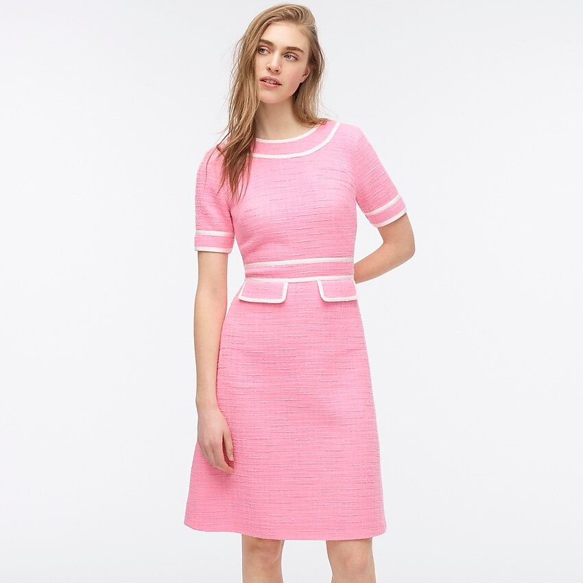 A-line dress with flap pockets in tweed | J.Crew US