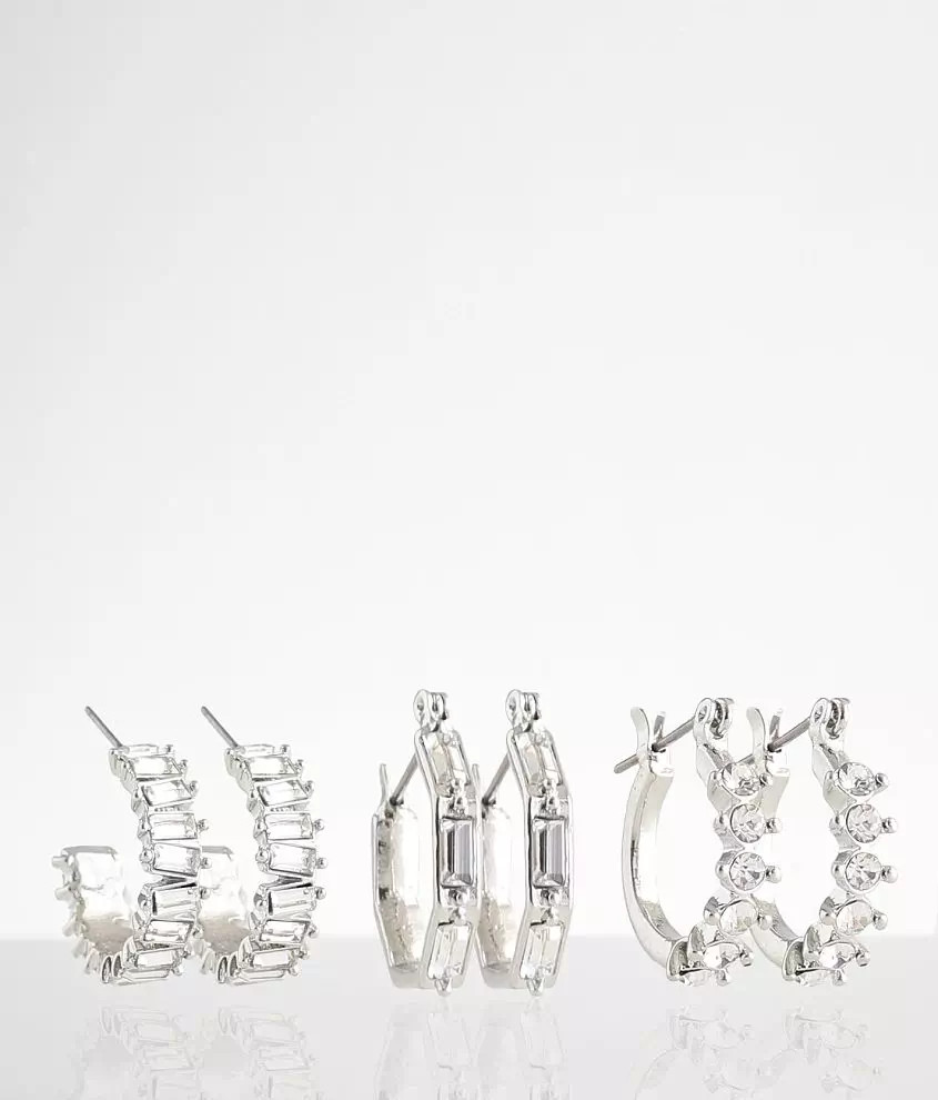 3 Pack Glitz Earring Set | Buckle