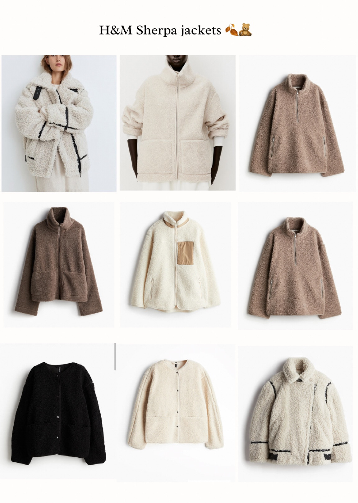 Sherpa teddy jackets from H&M 🧸

#LTKSeasonal #LTKHalloween