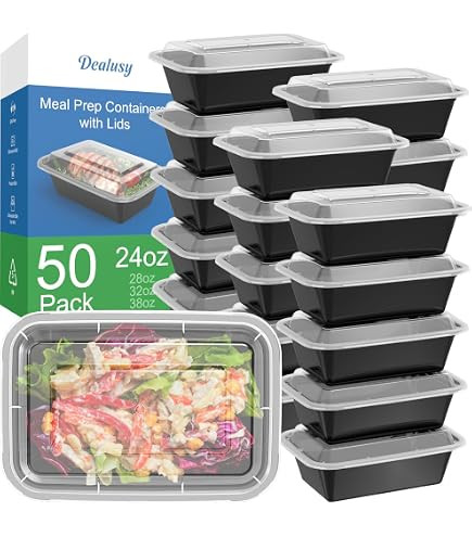 Bentgo Prep - 20-Piece 1-Compartment Reusable Meal Prep Containers with Lids, PFAS & BPA Free Mat... | Amazon (US)