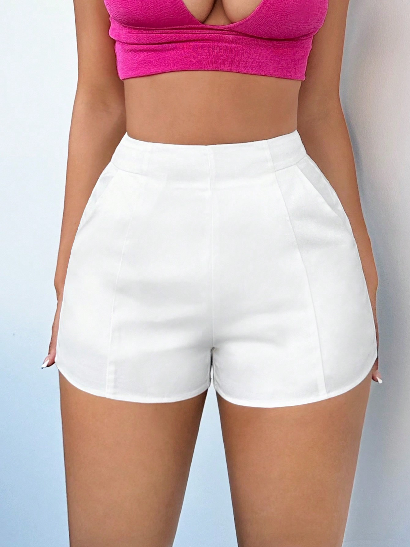 SHEIN SXY Summer Solid High Waist Shorts | SHEIN USA | SHEIN