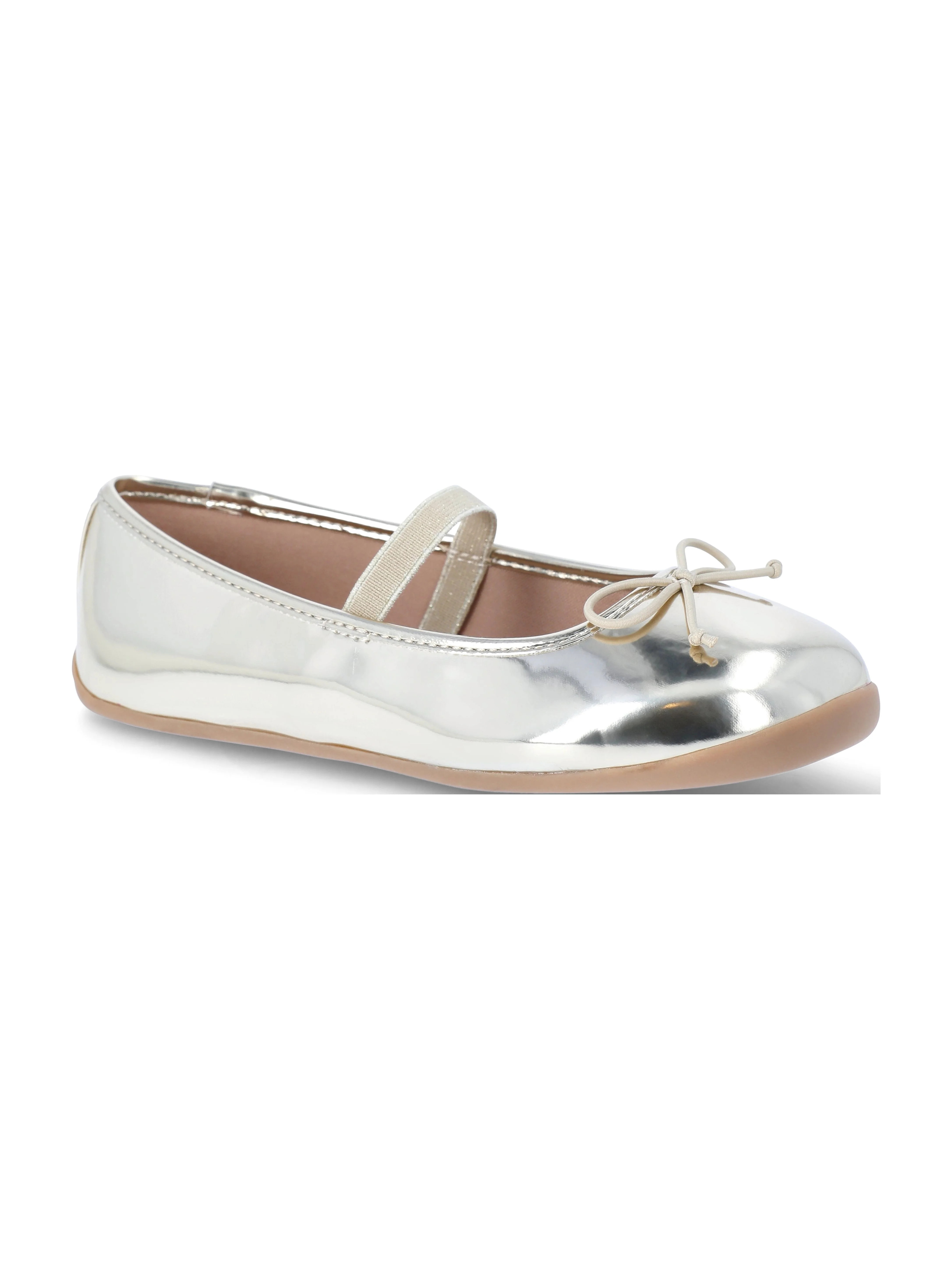 Wonder Nation Girls Bow Ballet Flats | Walmart (US)